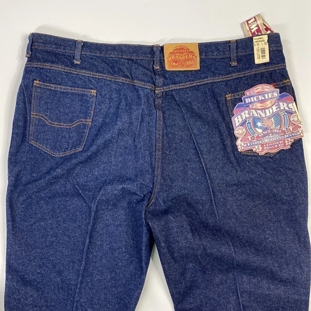 Vintage Dickies Branders Straight Leg Dark Wash Jeans 50x32 NWT